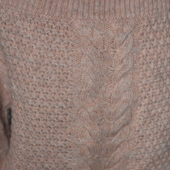 Sleeping On Snow, cable knit off the shoulder soft sweater Anthropologie - Picture 8 of 13